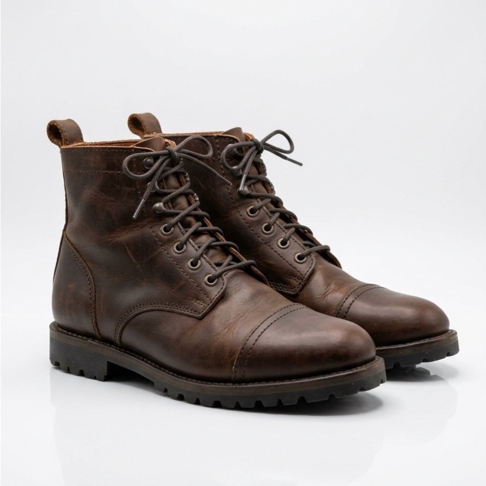 Patina Mens brown Portland Leather Goods 
Lace up Boots Sz 10.5